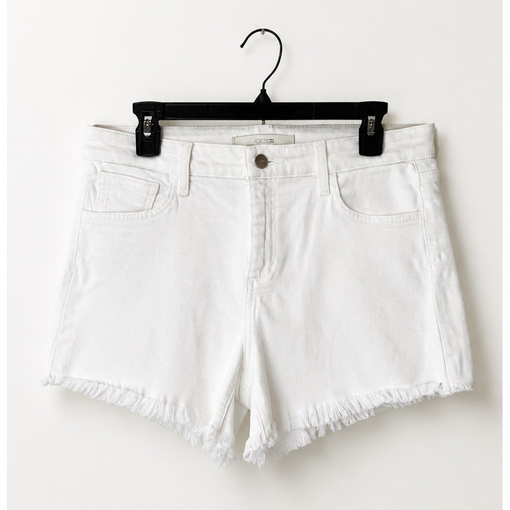 Joe's Jeans The Ozzie Cut Off Shorts Women 29 White Frayed Hem Stretch Denim